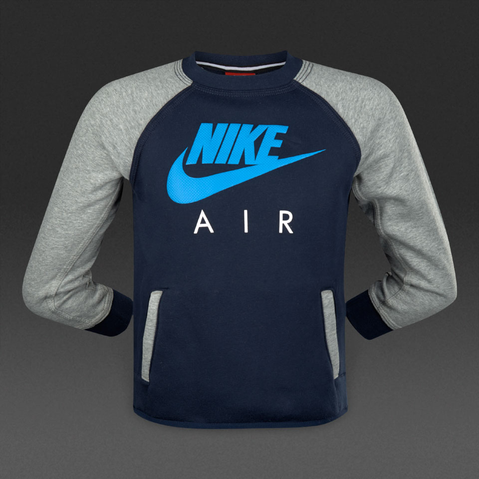 Nike Sportswear Fleece Crew Long-Sleeve Top Obsidian for Boys
